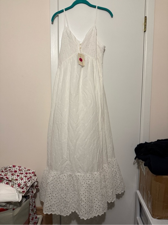 Universal Thread Dresses & Skirts - Universal Thread White Linen Blend Sundress with Adjustable Straps